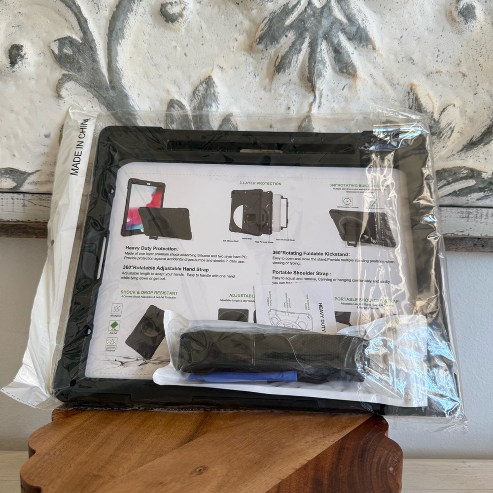iPad Pro 12.9” Heavy Duty Black Tablet Case with Stand